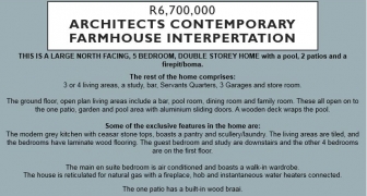 R6,700,000 |ARCHITECTS CONTEMPORARY FARMHOUSE INTERPRETATION 